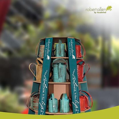 Headwind Danbury Vintage Watering Can – 1/2 Gallon Surf Light Blue Decorative Galvanized Large Metal Watering Can Planter for Outdoor & Indoor – Antique Style by Robert Allen