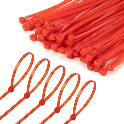 8 Inch Red Zip Tie 1000 PCS, 40 Lbs - Small to Medium Zip Tie, Nylon PA66 UV Resistant Cable Tie Heavy Duty for Indoor and Outdoor Use - Ideal for bundling and securing objects