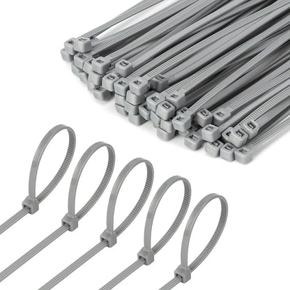 8 Inch Silver Zip Tie 1000 PCS, 40 Lbs - Small to Medium Zip Tie, Nylon PA66 UV Resistant Cable Tie Heavy Duty for Indoor and Outdoor Use - Ideal for bundling and securing objects