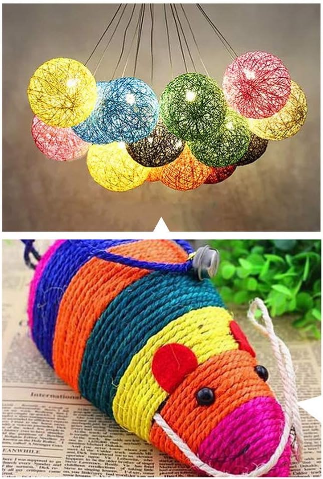 656 Feet Green Garden Twine, Natural Jute Twine Green String Heavy Duty Jute Rope String Christmas Twine for Craft Gardening Floristry Bundling Gift Wrapping (328Feet/Roll)