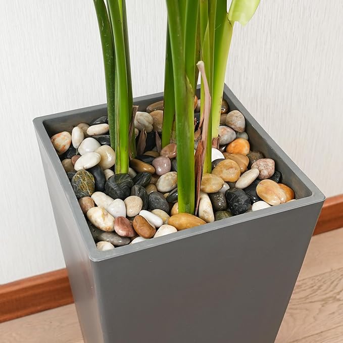 StoneCreek 24 LBS River Rocks(2 x 12 LBS Bags), Large Size, Decorative Garden Stones for Plant Landscaping, Polished Gravel Filler Pebbles for Home Decoration, Vases, Succulents(Mixed Pebbles)