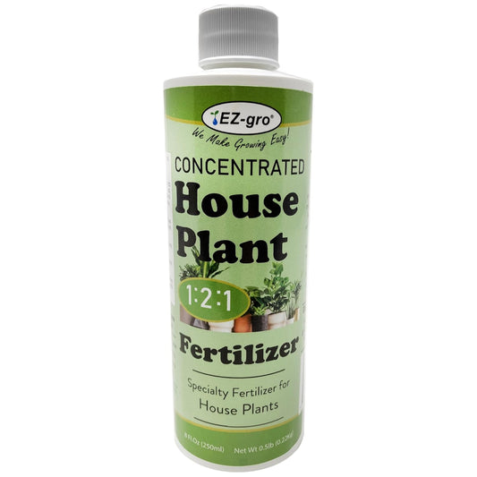 Professional Liquid Indoor Plant Fertilizer by EZ-gro | 3:1:2 Ratio of Concentrate Indoor Plant Food | 8 oz