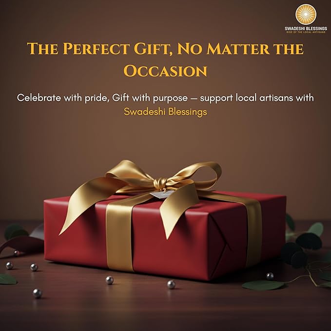 Swadeshi Blessings HandMade Exclusive Range Unglazed Clay Handi/Earthen Kadai/Clay Pot For Cooking & Serving with Lid, 2.8Liters (With Natural White Firing Shade & Mirror Shine) (Black)