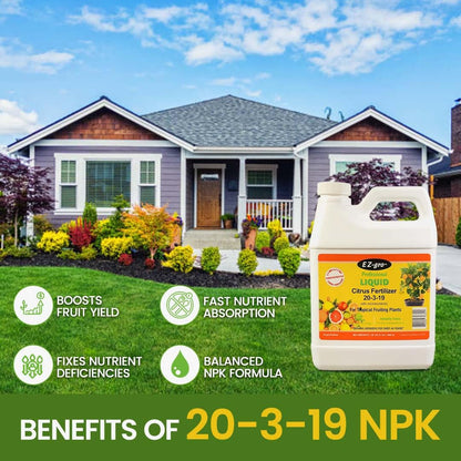 Citrus Tree Fertilizer - Orange, Lemon, Lime, Mango, Avocado - Citrus Fertilizer for Tropical Fruit Trees to Grow More Fruit - Garden-Growing Miracle Nutrients - 1 Qt / 32 fl oz / 946 mL