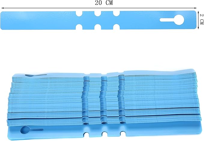 200 Pcs Blue Plastic Plant Tags with a Marker Pen, Wrap Around Hanging Tree Tags Nursery Garden Labels Waterproof Nursery Garden Stakes, 2x20cm