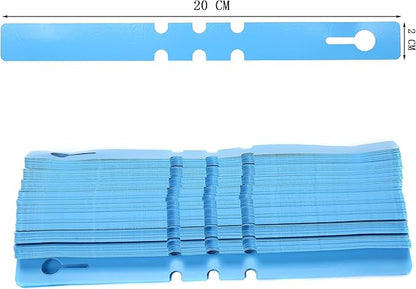 200 Pcs Blue Plastic Plant Tags with a Marker Pen, Wrap Around Hanging Tree Tags Nursery Garden Labels Waterproof Nursery Garden Stakes, 2x20cm