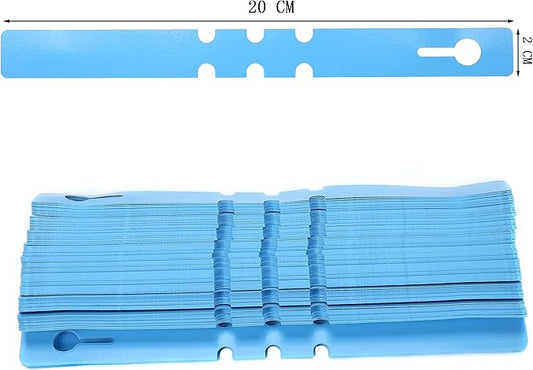 200 Pcs Blue Plastic Plant Tags with a Marker Pen, Wrap Around Hanging Tree Tags Nursery Garden Labels Waterproof Nursery Garden Stakes, 2x20cm