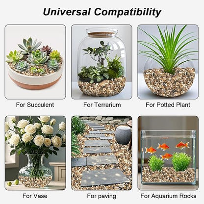 Landscaping Pebbles River Rocks Decorative Ornamental Pebbles Garden Landscaping Stones Gravel Filler for Home Decoration Flower Bed Fish Tank Plants Vases Succulents (1, Mixed Color, 5 Pounds)