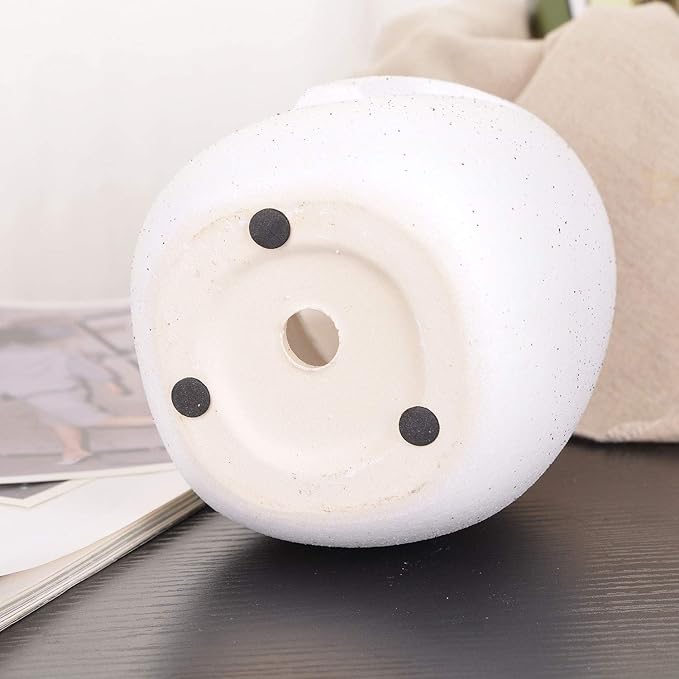 VanEnjoy 5.5 Inches White Ceramic Head Face Planter Pot for Plants, Modern Indoor/Outdoor Vase, Face Statue Plant Pot for Home Decoration