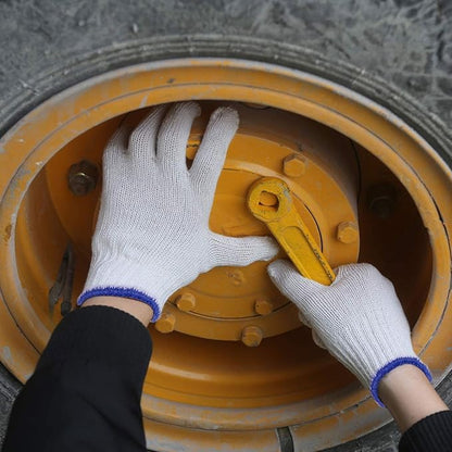 Evridwear Cotton Polyester String Knit Shell Safety Protection Work Gloves for Painter Mechanic Industrial Warehouse Gardening Construction Men & Women 12 Pairs, no Dots, Medium Size