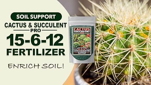 Fertilizer Commercial Grade | Cactus & Succulent Pro 15-6-12 | 1 Pound | Custom Professional Mix Blend | Low-Nitrogen Blend | 10–12 Month Controlled Release | Micronutrients for Cacti & Succulents