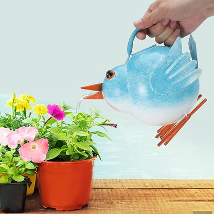 Metal Cute Bird Watering Can for Indoor/Outdoor Plants,Garden Functional Small Watering Can Decor, Decorative Watering Kettle Planter for House Plant Garden Flower,Kids 1.8L 1/2 Gallon Watering Pot,