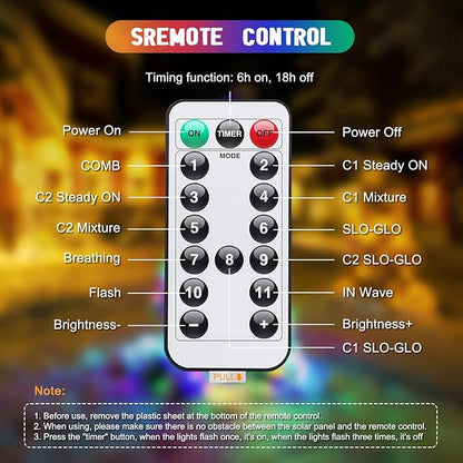 JMEXSUSS 2 Pack Warm White and Multicolor Solar Christmas Lights, Total 400 LED 151FT Color Changing Solar String Lights Outdoor Waterproof for Outside Yard Tree Xmas Christmas Decorations