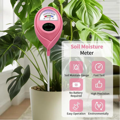 Soil Moisture Meter, Garden Plant Water Meter, Plants Moisture Meter, Lawn Soil Tester, Soil Water Gauge for Potted Plants, Plant Moisture Monitor No Battery Required Free Plant Watering Guide (2)