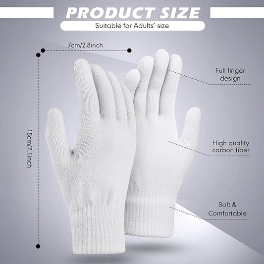 SATINIOR Magic Winter Gloves Unisex Gloves Knit Stretchy Mitten Full Fingers Warm Mitten for Men Women Sports