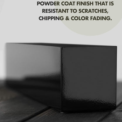 Modern Black Trough Rectangular Planter, 16“ Metal Window Planter Box for Succulent, Small Rectangle Box for Desk or Windowsill, Stainless Steel, Great Gift Ideas for Women Men