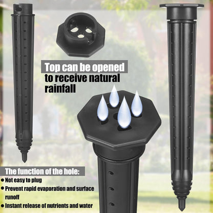 4 Pack Garden Watering Stake Large UV-Protected ABS Plastic Deep Root Irrigation Spike for Trees, Shrubs, Bushes, Shrubs, Flowers, Fruits, Vegetables, Potted Plants (14 Inch)