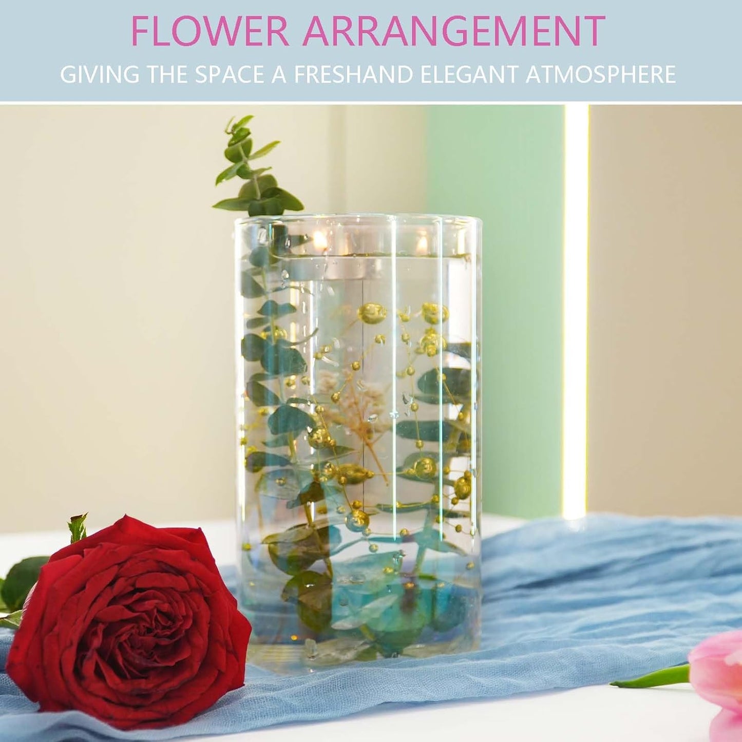 12pc Glass Cylinder Bud Vases for Centerpieces,6 inch Tall Irised Crystal Clear Flower Vases in Bulk,Hurricane Glass Candle Holders for Table Centerpiece Formal Dinners Home Decor