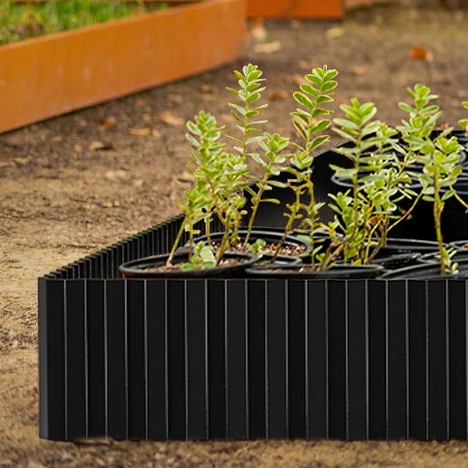 SnugNiture Corrugated Metal Garden Edging,6" x 20' Sturdy Lawn Edging Border,Landscape Edging Border for Lawn, Flower Bed,Garden and Yard