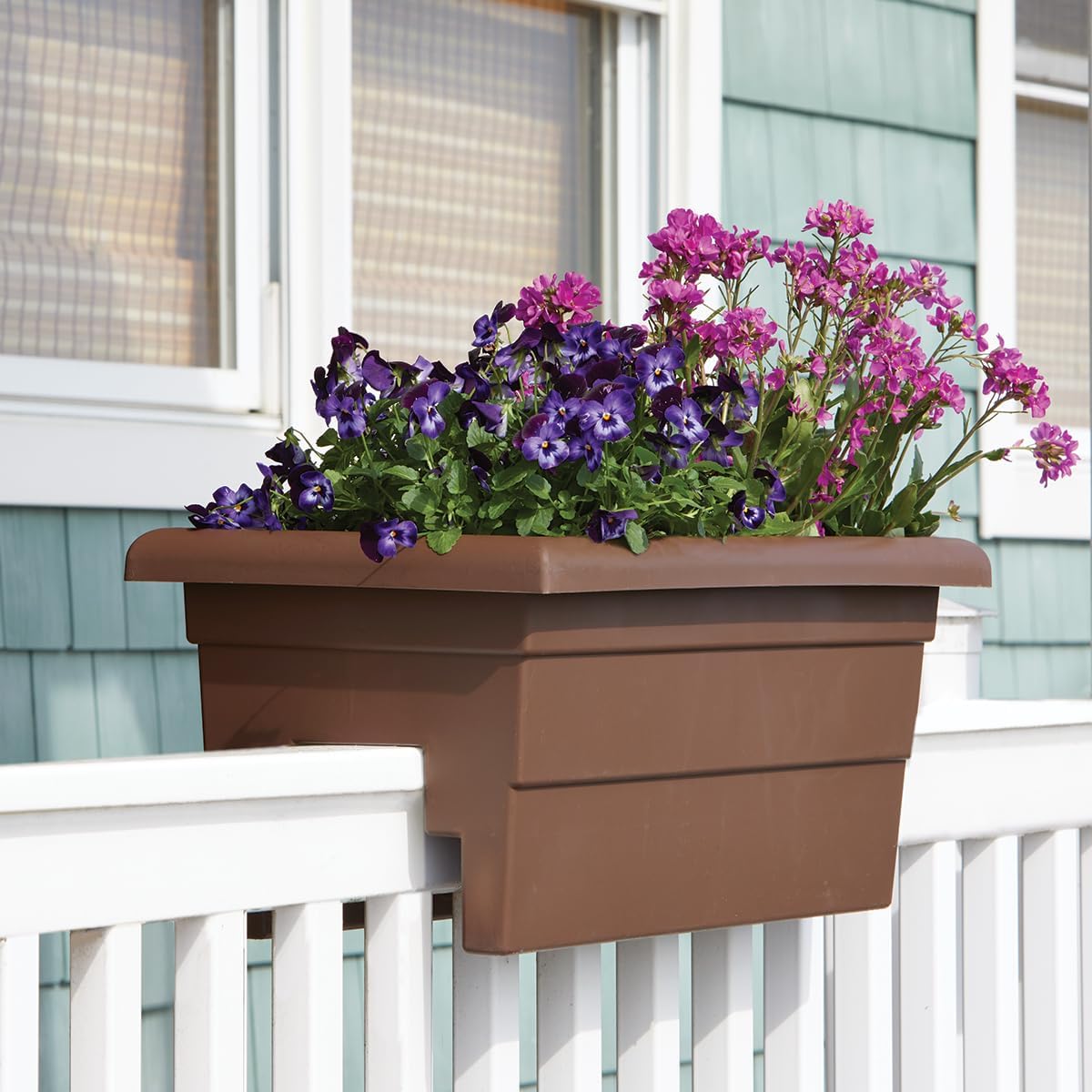 Root & Vessel Countryside Rail Planter, Brown, 24"