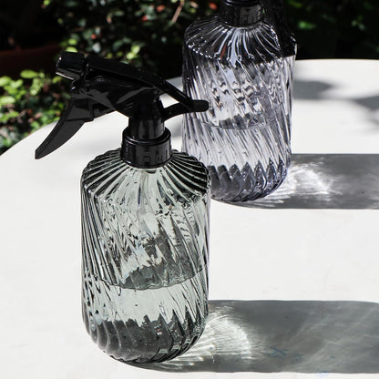 OFFIDIX Fine Mist Plant Mister,Handheld Pressure Glass Spray Bottles,0.45L/15.22oz Watering Can with Adjustable Nozzle for Outdoor Indoor Gardening and Cleaning Work(Diagonal Light Green)