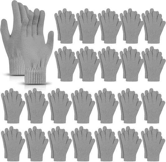 SATINIOR Magic Winter Gloves Unisex Gloves Knit Stretchy Mitten Full Fingers Warm Mitten for Men Women Sports