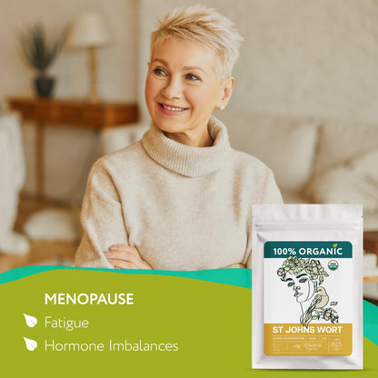 Organic St Johns Wort Herb (4 oz.) – 100% Pure Dried Saint John’s Wort Tea – Te de Hierba de San Juan Organica