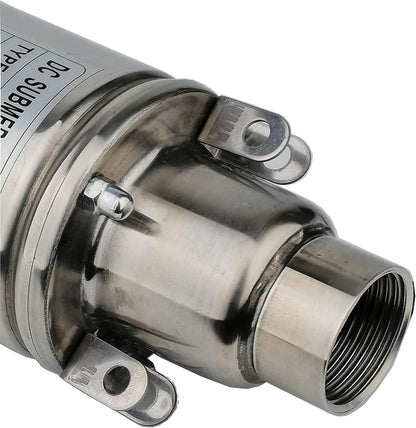 12V Deep Well Submersible Pump 200W DC Solar Power Deep Well Pump 3" Stainless Steel Submersible Well Pump 1"Bore Pump High Lift 131ft Pressure Well Water Pumps for Home,Industrial,Irrigation Use