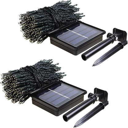 2 Pack 480 LED Solar Chrismas Lights Outdoor, 170 FT Super Long Solar String Lights for Outside with 8 Modes & Memory Function, Waterproof Twinkle Light for Xmas Tree Yard Party Decorations (Green)