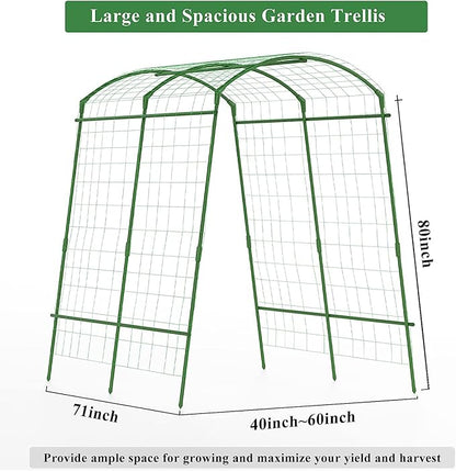 Large Garden Arch Trellis Tunnel Trellis for Climbing Plants Outdoor Vegetables Like Squash Cucumber and Grape