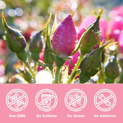 Olvvla - Dried Rose Bud For Fragrant Herbal Tea - 3.52oz/100g - Delicate Sweet and Refreshing - Natural Pink Rosebud Flower for Tisane, Decorative Desserts