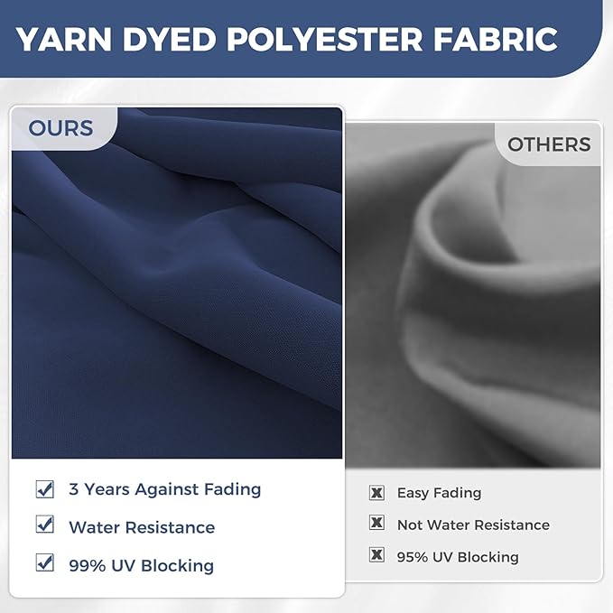 Grand patio 9x12 FT Outdoor Cantilever Umbrella with Base & Cover Large Aluminum Rectangle Offset Umbrellas for Pool Deck (Navy Blue, 9x12 FT)