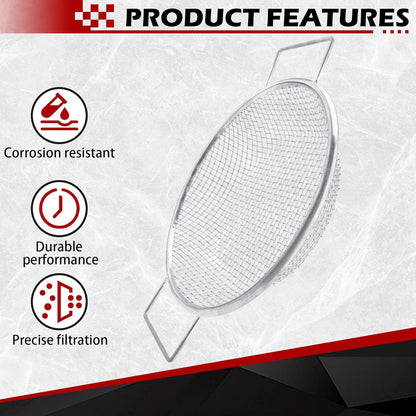 Stainless Steel Garden Sieve with Handles for 5-Gallon Bucket，1/4 inch Mesh，Commonly Used with Soil, Sand, Gravel, and Other Media