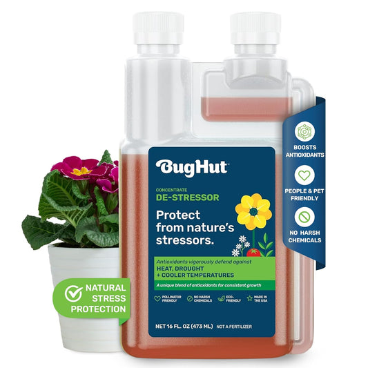 De-Stressor Plant Food - Natural Antioxidant for Healthy Growth and Protection - Liquid Antioxidant for Indoor and Outdoor Plants, Flowers, Vegetables - 16 fl oz, Makes 63 gallons