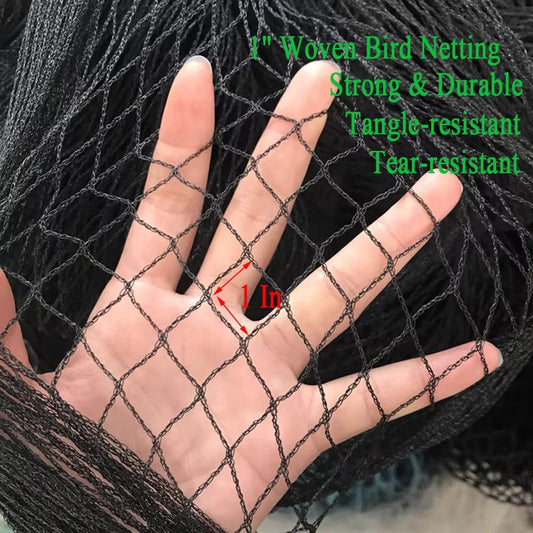 Bird Netting for Chicken Coop 50x50 Ft, 1" Mesh, Strong Woven Poultry Netting Roof Cover for Chicken Run, Heavy Duty Bird Net for Fruit Trees, Blueberry, Vegetables, Garden Protection
