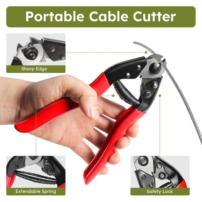 1200FT 1/8" T316 Stainless Steel Cable, Wire Rope Aircraft Cable for Deck Cable Fence Railing Kit, and DIY Balustrades, 7x7 Strands Construction, Comes with a Cutter