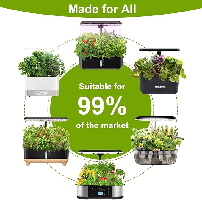 Green Goddess Salad Seed Pod Kit for AeroGarden, idoo, Ahopegarden, MUFGA with Red Romaine/Green Romaine/American Fast/Parris Island/Buttercrunch Lettuce - Compatible with All Garden(7-Pod)