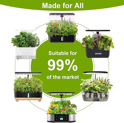 Green Goddess Salad Seed Pod Kit for AeroGarden, idoo, Ahopegarden, MUFGA with Red Romaine/Green Romaine/American Fast/Parris Island/Buttercrunch Lettuce - Compatible with All Garden(7-Pod)