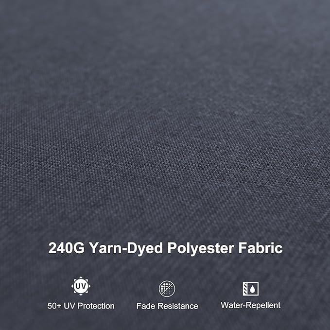 PURPLE LEAF 11.5' X 8' Left-right Tilting Patio Umbrella Outdoor Swivel Cantilever Umbrella Aluminum Offset Umbrella with Champagne Frame and 360-degree Rotation for Garden Deck Pool, Grey