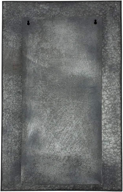 Modern Home Living Wall Galvanized Steel/Zinc Succulent Planter (Black Zinc, 18 Pocket)