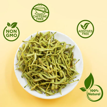 TEARELAE - Dried Honeysuckle Tea - 2oz/57g Top Grade - 100% Pure Natural Herbal Tea - Honeysuckle flowers Jin Yin Hua