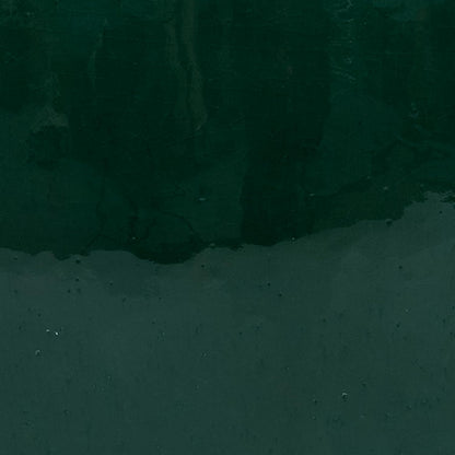 Sunnydaze Studio Large Ceramic Plant Pot - Round Outdoor Glazed Ceramic Planter Pot with Drainage - Dark Green - 15 in