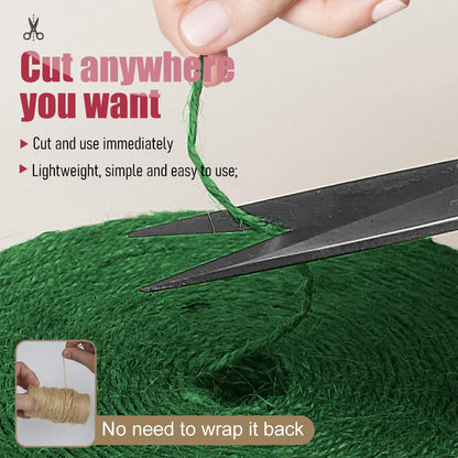 PerkHomy 800 Feet (2Pcs * 400Feet) Garden Twine Strong Natural Jute Long Green Twine for Gardening Tomato Climbing Plant Tie Floristry Crafts Gift Wrapping Packing Decor