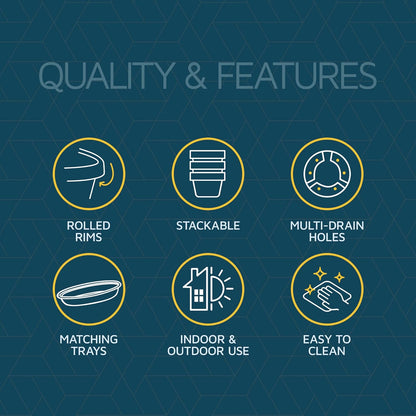 10-Inch Whiskey Barrel Planters Outdoor Pack of 20 - Durable Plastic Plant Pots for Indoor & Outdoor Use with Drainage & Saucer, Lightweight Rustic Barrel Planters for Flowers, Herbs & Small Plants