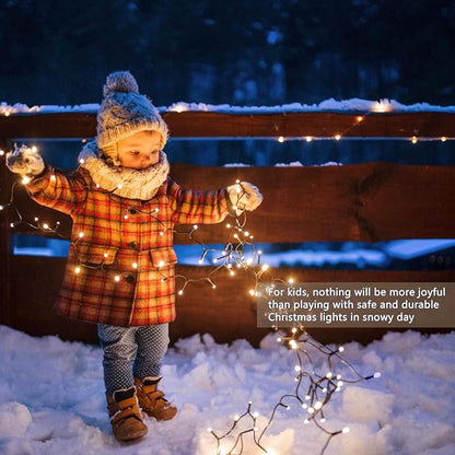 Connectable 240LED 88Ft 13Modes Christmas Lights Outdoor Indoor | Extendable Green Wire Christmas String Lights with Timer | Twinkle Fairy Light Plug in for Xmas Tree Garden Decor Party (Warm White)