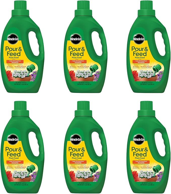 Miracle-Gro Pour & Feed Plant Food (Liquid), 32 fl. oz. (6 Pack)