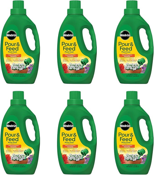 Miracle-Gro Pour & Feed Plant Food (Liquid), 32 fl. oz. (6 Pack)