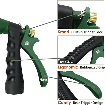 Garden Hose Nozzle Heavy Duty Water Hose Nozzle with Adjustable Watering Patterns High Pressure Sprayer Nozzles, Pefect for Car Washing and Pets Showering
