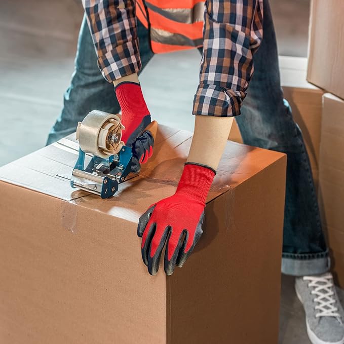 Evridwear Nitrile Coated Work Gloves,Superior Oil Resistance with Grip for Men Women Automotive,Gardening, Mechanic