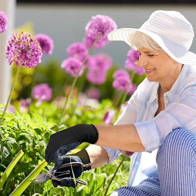 Evridwear Nitrile Coated Work Gloves,Superior Oil Resistance with Grip for Men Women Automotive,Gardening, Mechanic